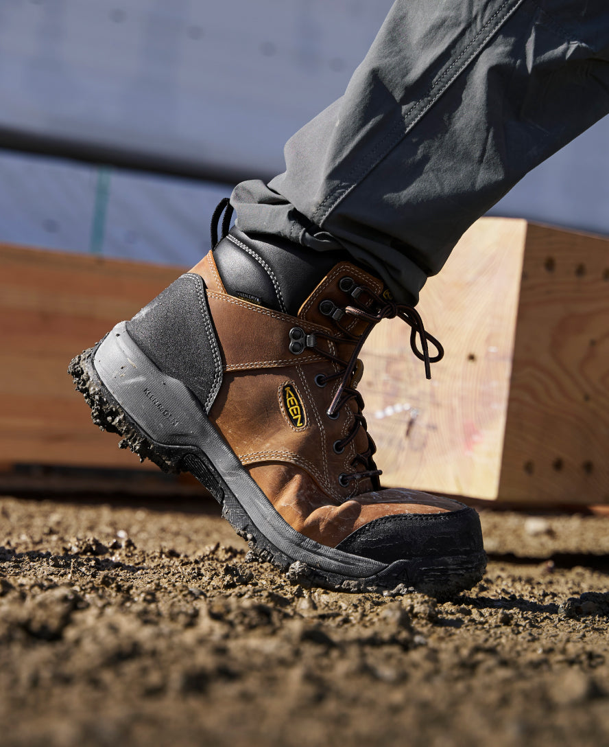 Men's Evanston 6" Waterproof Boot (Carbon Toe) | Bison/Black
