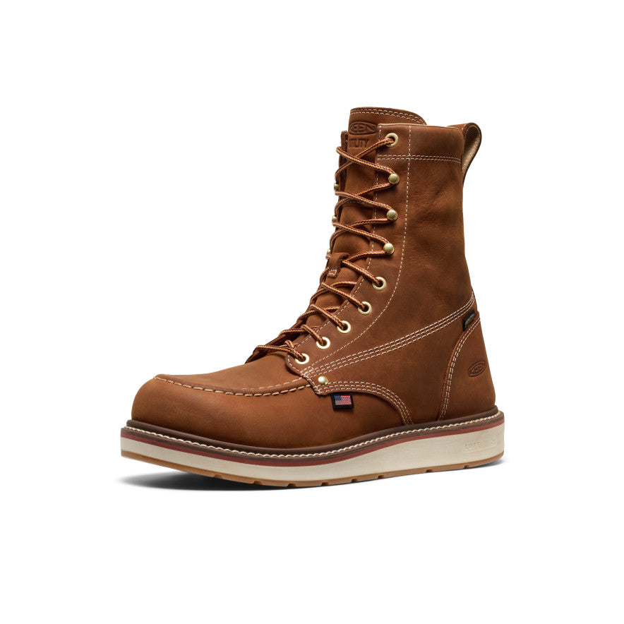Men's Liberty 8" Waterproof Boot (Soft Toe) | Leather Brown/Birch