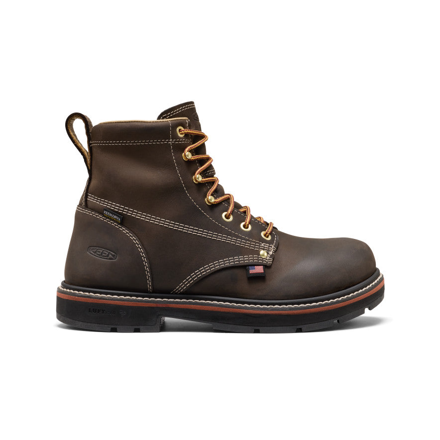 Men's Liberty 6" Waterproof 90° Heel Boot (Carbon Toe) | Coffee Bean/Black