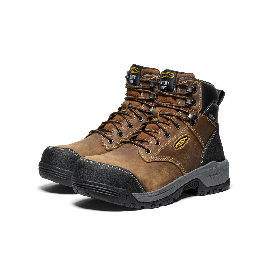 Men's Evanston 6" Waterproof Boot INT MET (Carbon Toe) | Bison/Black