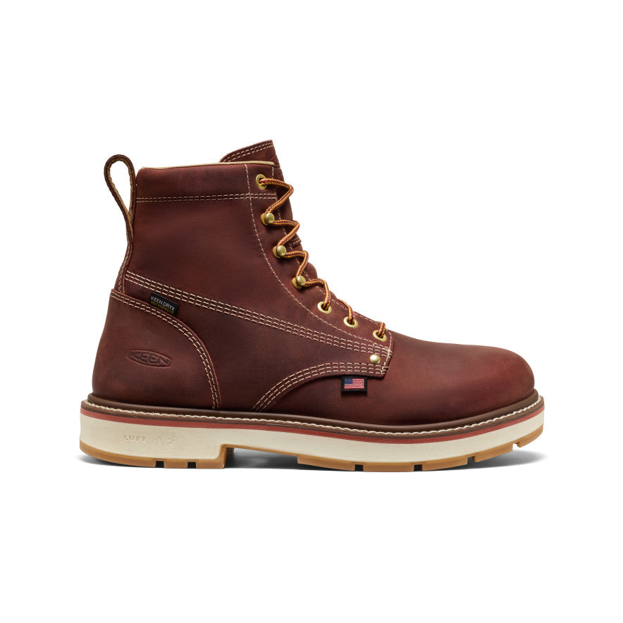 Men's Liberty 6" Waterproof 90° Heel Boot (Soft Toe) | Bombay Brown/Gum