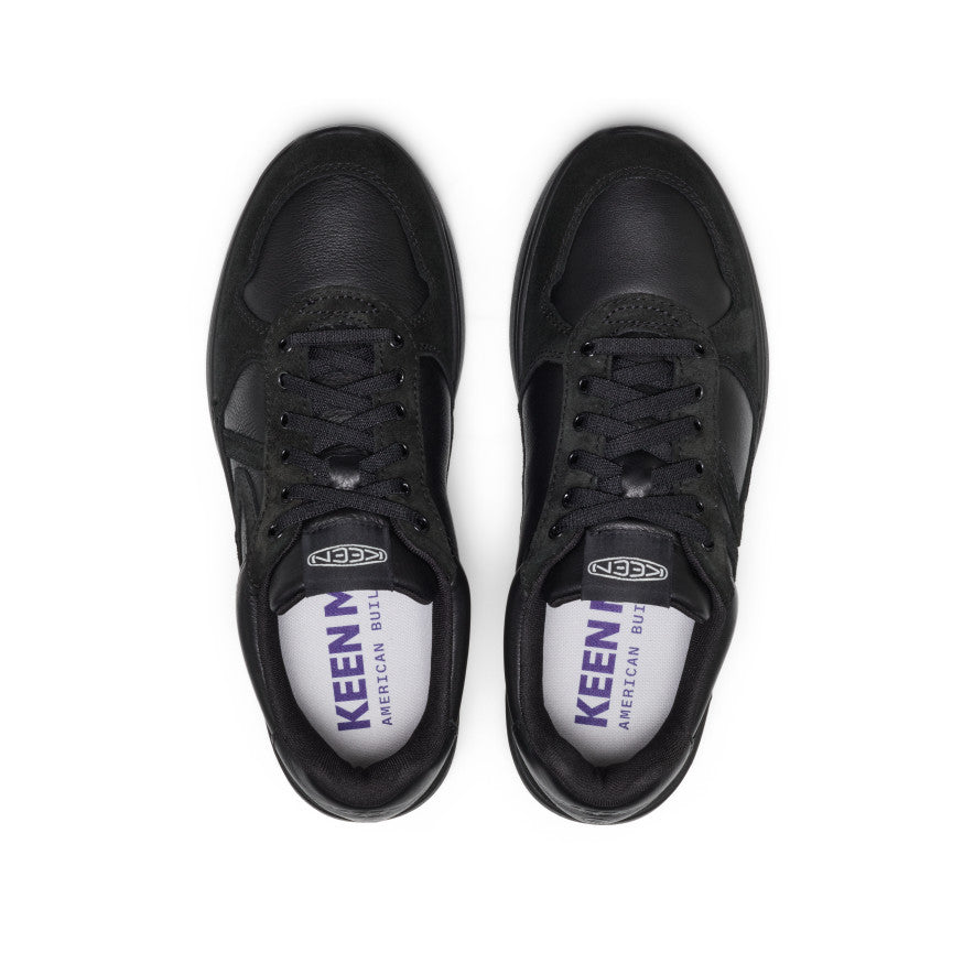 Men's KM2 Leather Jogger | Black/Black