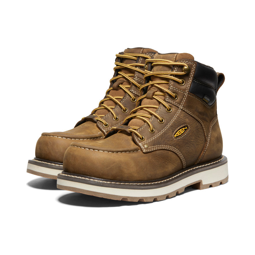 Men's Cincinnati 6" Waterproof 90° Heel Boot (Carbon Toe) | Belgian/Sandshell