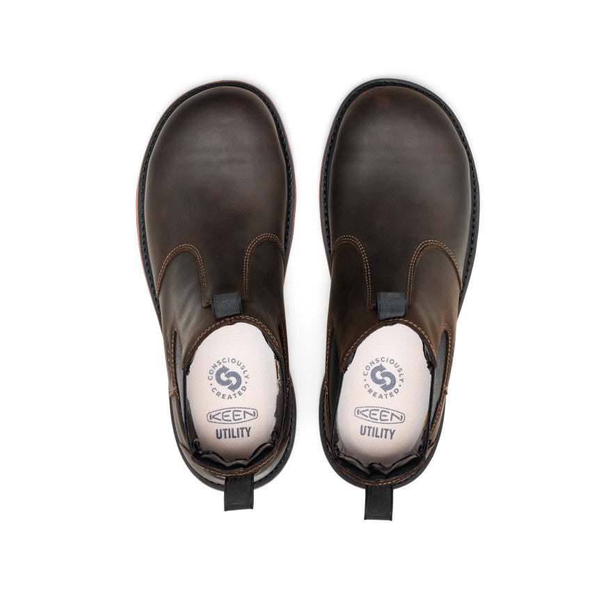 Men's Liberty Chelsea 90° Heel Waterproof Work Boot (Carbon Toe) | Coffee Bean/Black