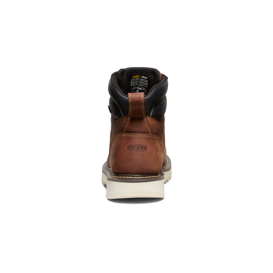 Men's Cincinnati 6" Waterproof 90° Heel Boot (Soft Toe) | Tuscan Red/Sandshell
