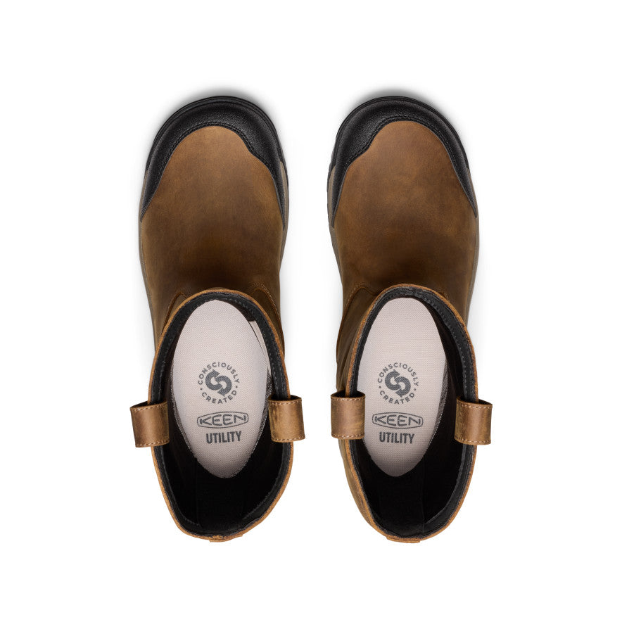 Men's Evanston Pull-On Waterproof Boot (Soft Toe) | Bison/Black
