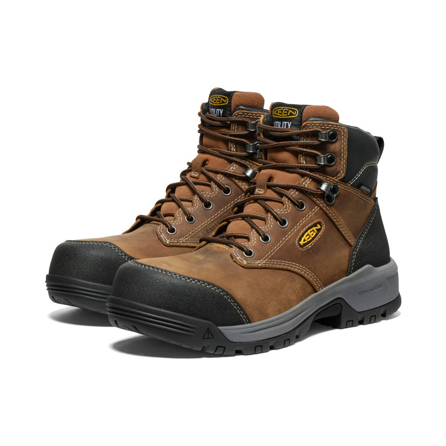 Men's Evanston 6" Waterproof Boot (Carbon Toe) | Bison/Black