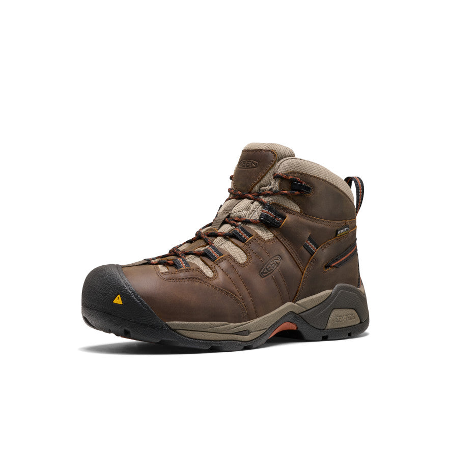 Men's Detroit XT Waterproof Boot (Soft Toe) | Black Olive/Leather Brown