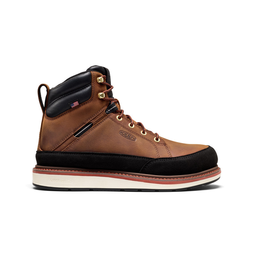 Men's Liberty Racer 6" Waterproof Work Boot (Carbon Toe) | Bison/Black