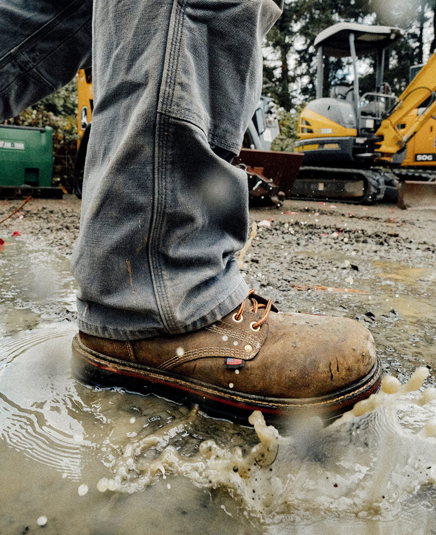 Men's Liberty 8" Waterproof 90° Heel Boot (Carbon Toe) | Coffee Bean/Black