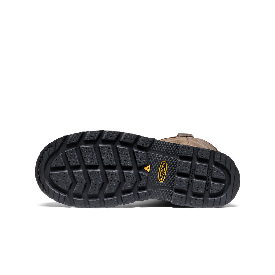 Men's Cincinnati Pull-On 90° Heel Waterproof Work Boot (Carbon Toe) | Chocolate Brown/Black