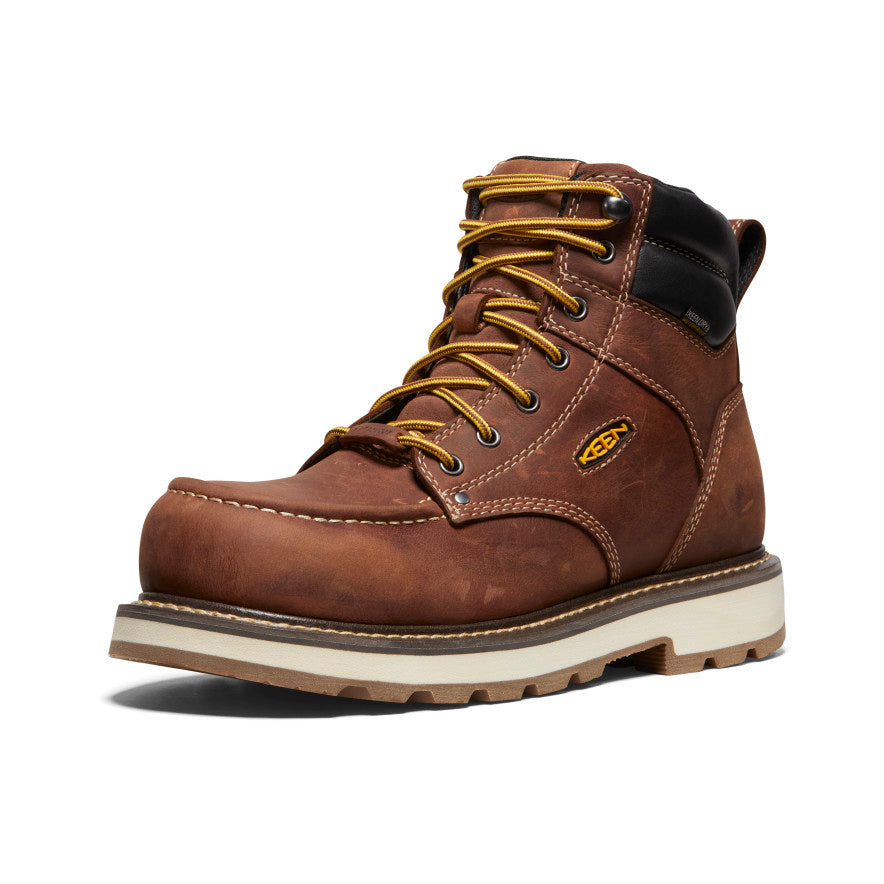 Men's Cincinnati 6" Waterproof 90° Heel Boot (Carbon Toe) | Tuscan Red/Sandshell