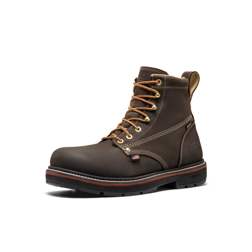 Men's Liberty 6" Waterproof 90° Heel Boot (Carbon Toe) | Coffee Bean/Black