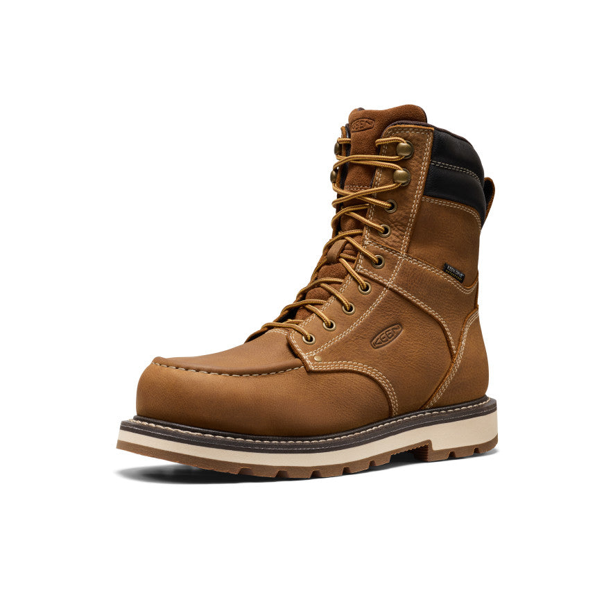 Men's Cincinnati 8" Waterproof 90° Heel Boot (Carbon Toe) | Belgian/Sandshell