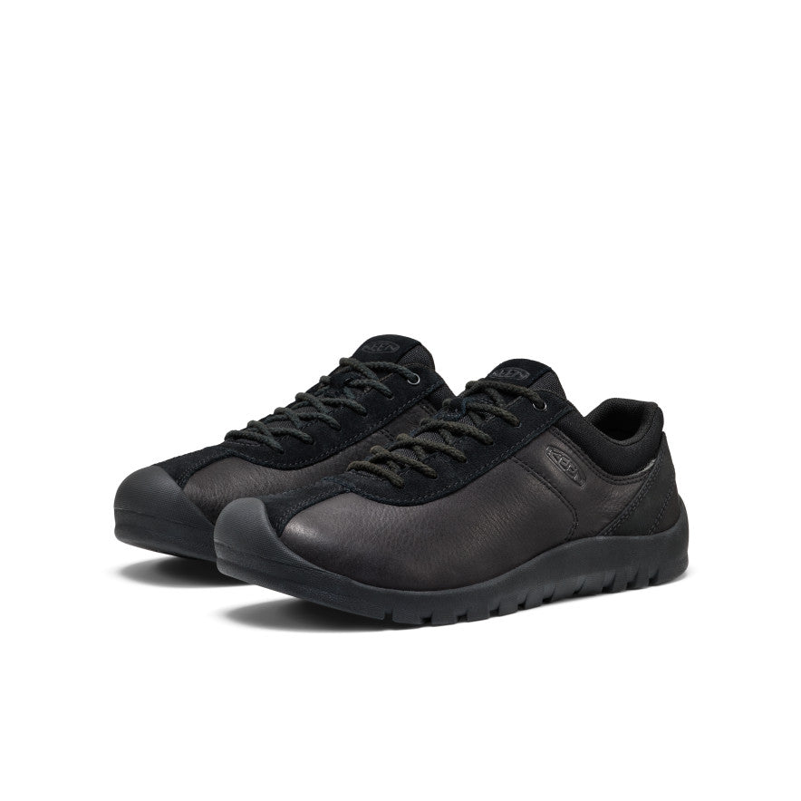 Women's Jasper Decon Leather Sneaker | Black/Black