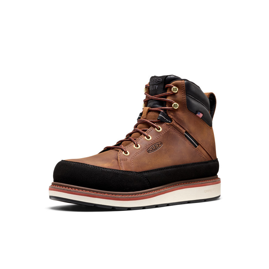 Men's Liberty Racer 6" Waterproof Work Boot (Carbon Toe) | Bison/Black