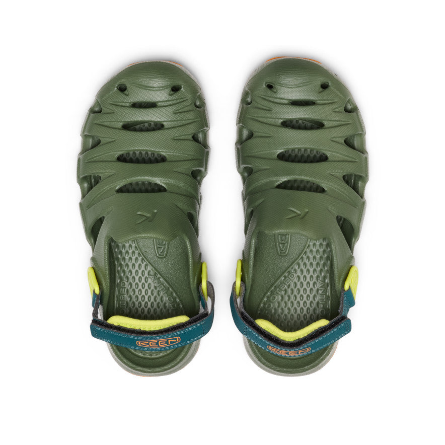 Big Kids' HyperFLT Clog | Bronze Green/Orange Peel