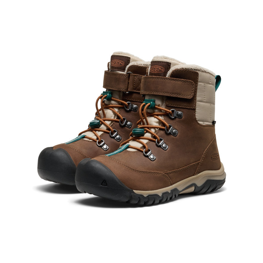 Big Kids' Kanibou Waterproof Winter Boot  |  Dark Earth/Roasted Pecan