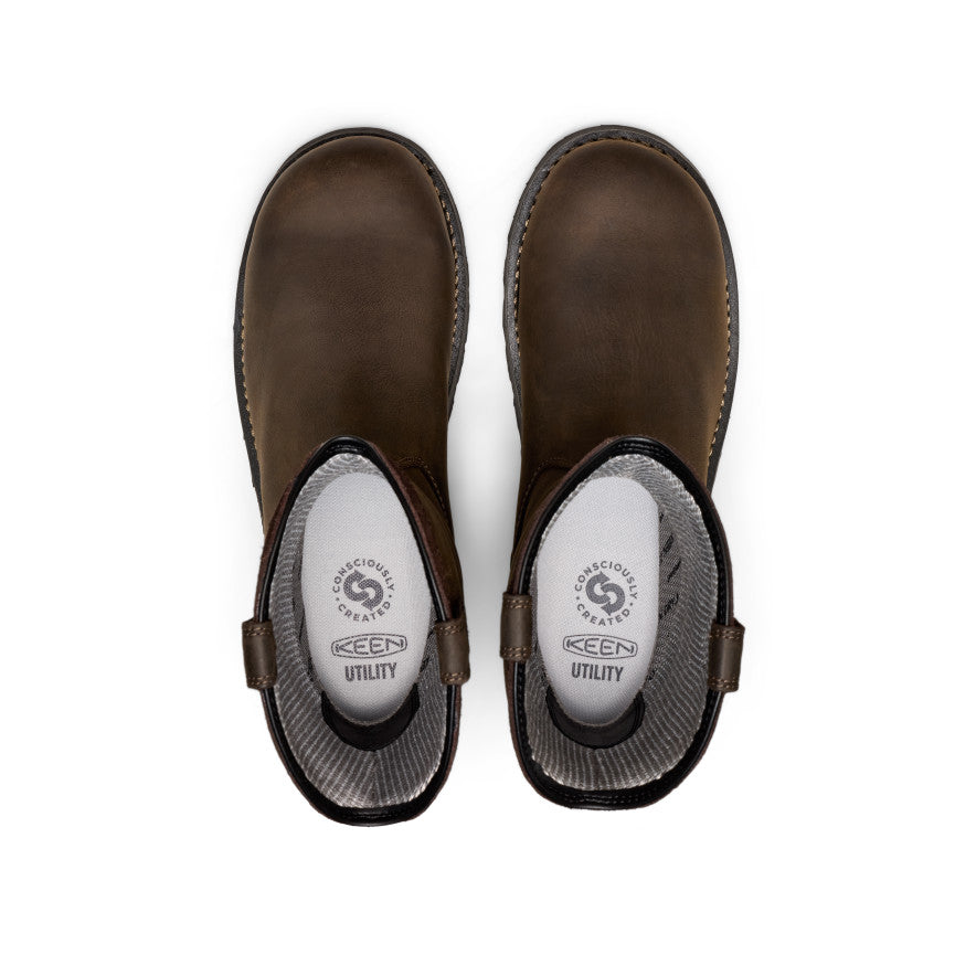 Men's Cincinnati Pull-On 90° Heel Waterproof Work Boot (Carbon Toe)  |  Chocolate Brown/Black