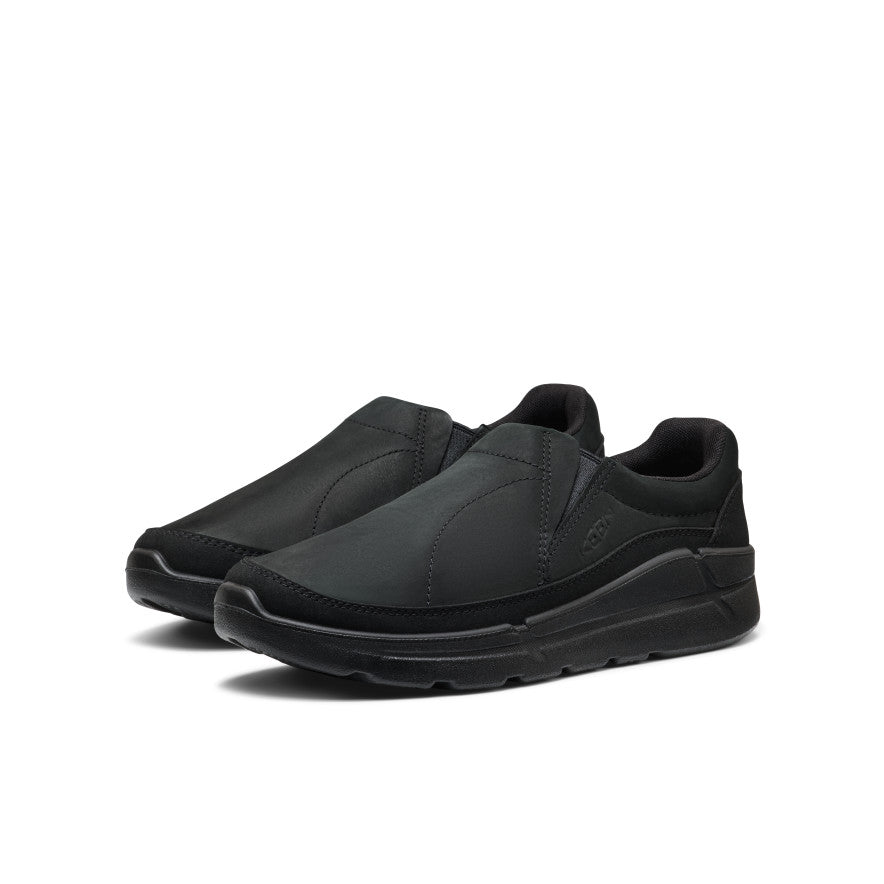 Men's KM2 Leather Slip-On  |  Black/Black