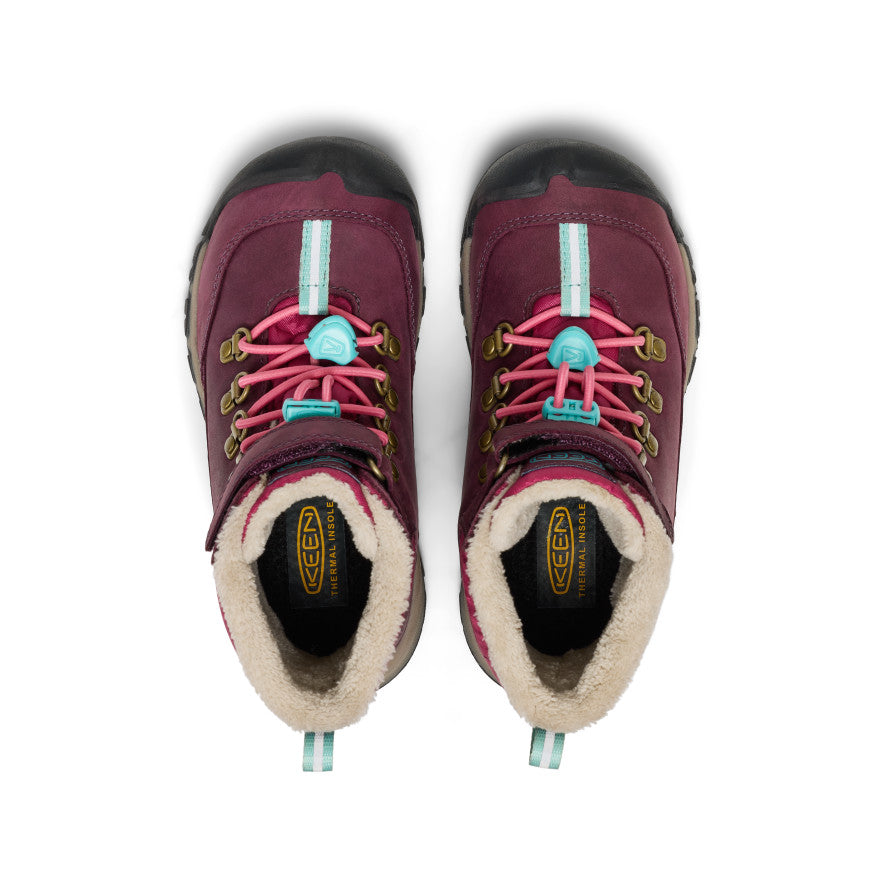 Little Kids' Kanibou Waterproof Winter Boot  |  Fig/Pink Lemonade