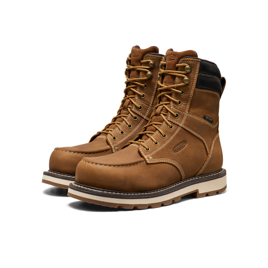 Men's Cincinnati 8" Waterproof 90° Heel Boot (Carbon Toe)  |  Belgian/Sandshell
