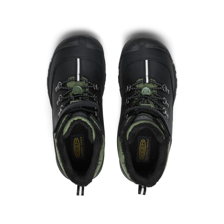 Big Kids' Kanibou Waterproof Winter Boot  |  Black/Bronze Green