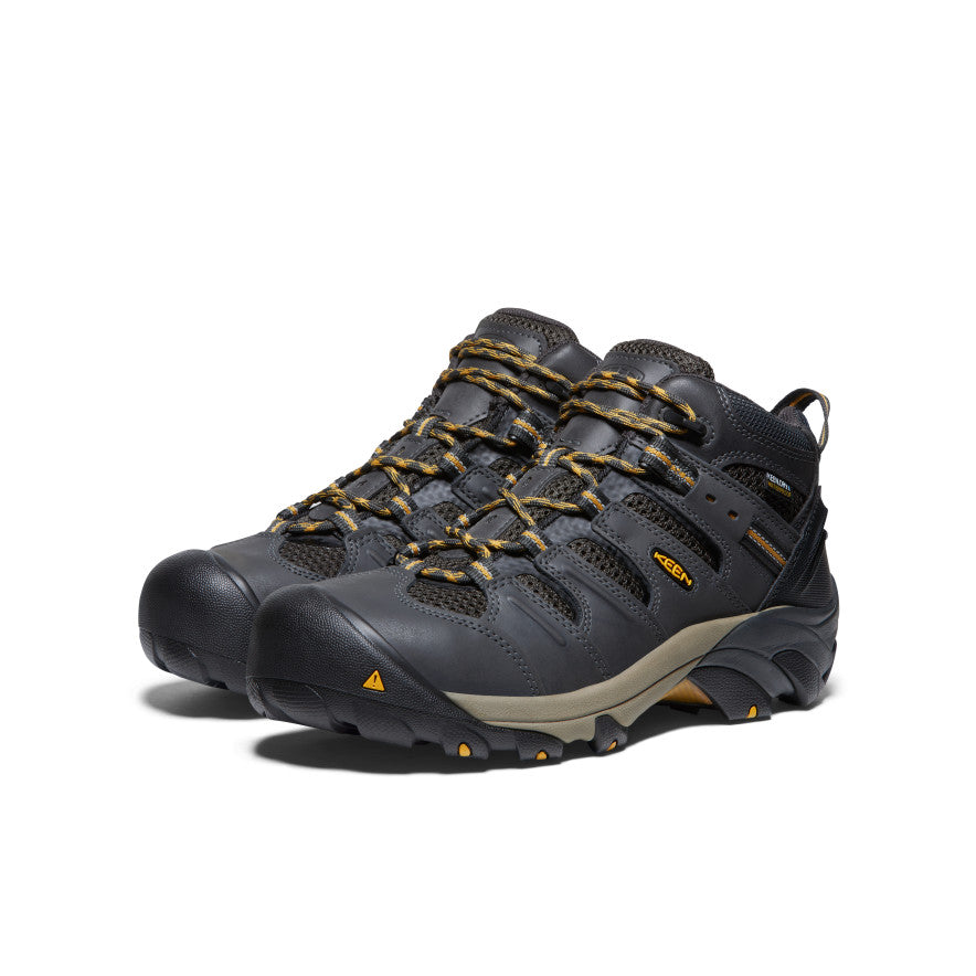 Men's Lansing Mid Waterproof (Steel Toe)  |  Raven/Tawny Olive