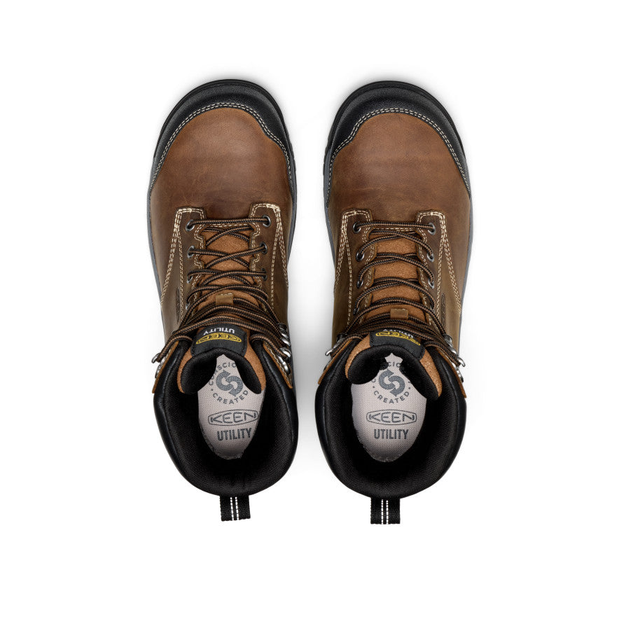 Men's Evanston 8" Waterproof Work Boot (Carbon Toe)  |  Bison/Black