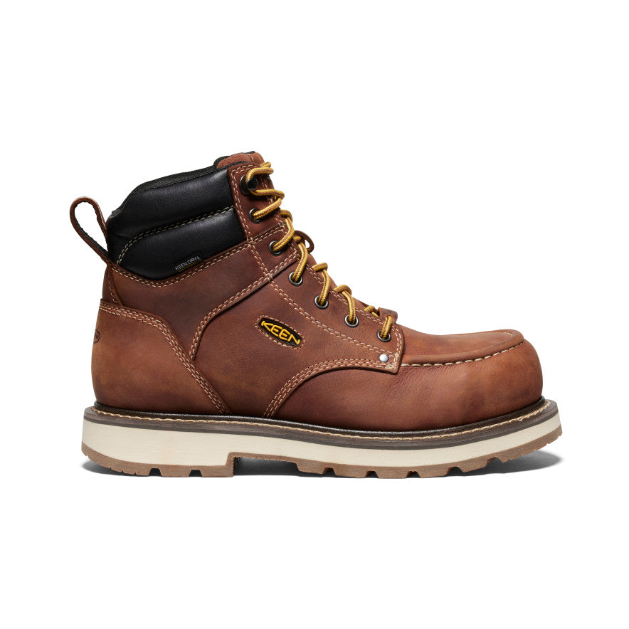 Men's Cincinnati 6" Waterproof 90° Heel Boot (Carbon Toe)  |  Tuscan Red/Sandshell