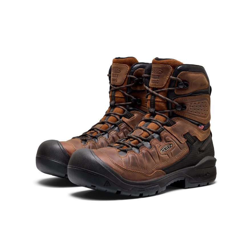 Men's Targhee IV 8" Insulated Waterproof Work Boot (Carbon Toe)  |  Bison/Black