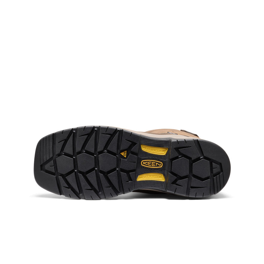 Men's Flatland Pull-On Waterproof Work Boot (Soft Toe)  |  Bison/Black
