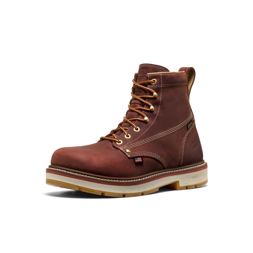 Men's Liberty 6" Waterproof 90° Heel Boot (Carbon Toe)  |  Bombay Brown/Gum