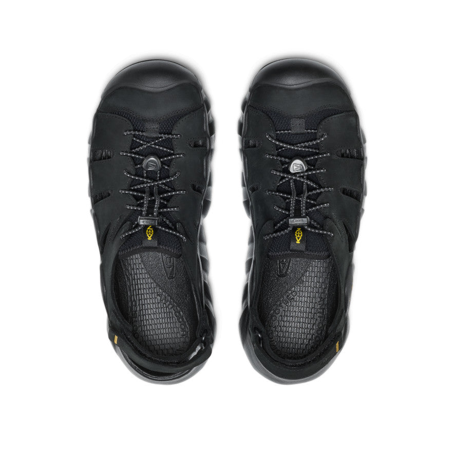Men's Hyperport Fisherman Leather Sandal  |  Black/Keen Yellow