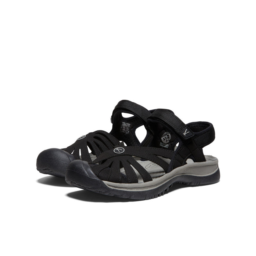 Women's Rose Sandal  |  Black/Neutral Gray