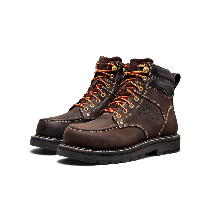 Men's Cincinnati 6" Waterproof 90° Heel Boot (Carbon Toe)  |  Coffee Bean/Black