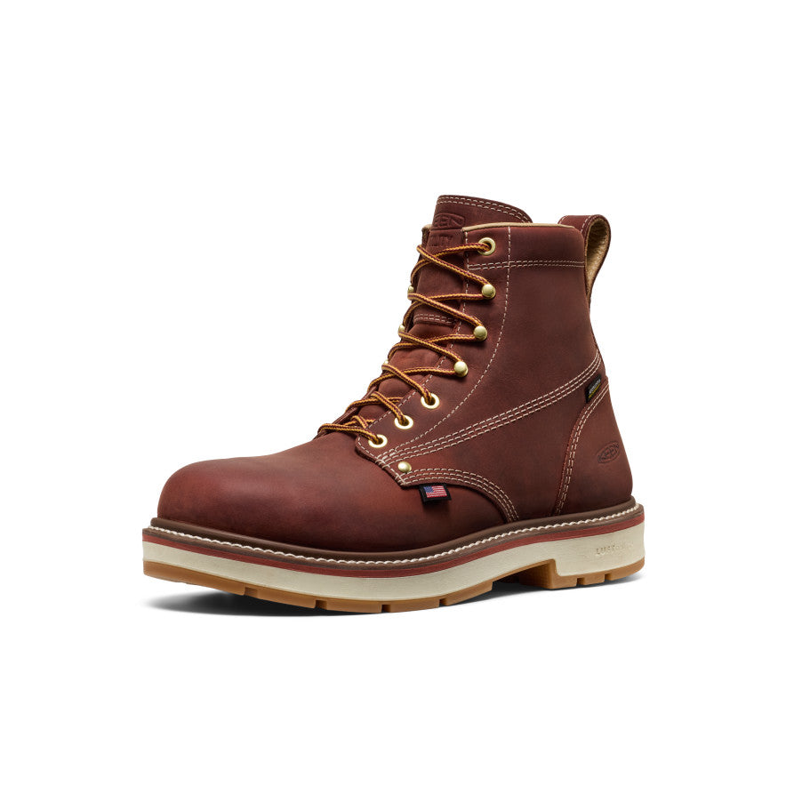 Men's Liberty 6" Waterproof 90° Heel Boot (Soft Toe)  |  Bombay Brown/Gum