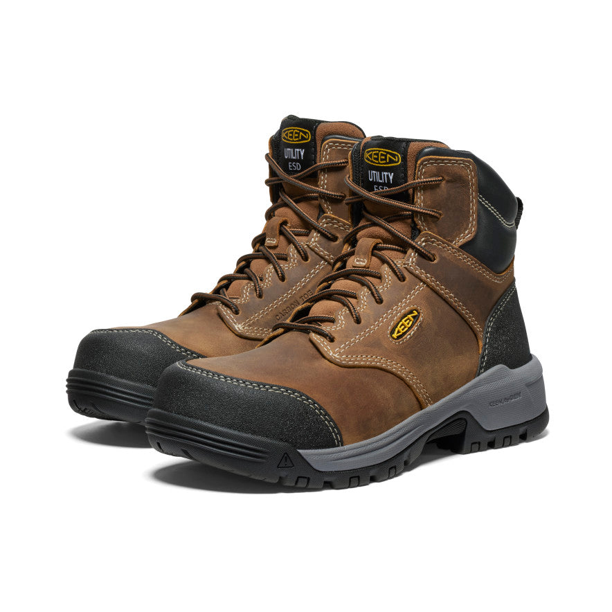 Women's Evanston 6" ESD Boot (Carbon Toe)  |  Bison/Black