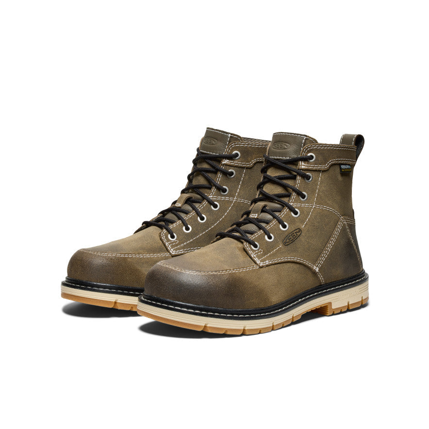 Women's San Jose 6" Waterproof 90° Heel Boot (Aluminum Toe)  |  Steel Grey/Gum