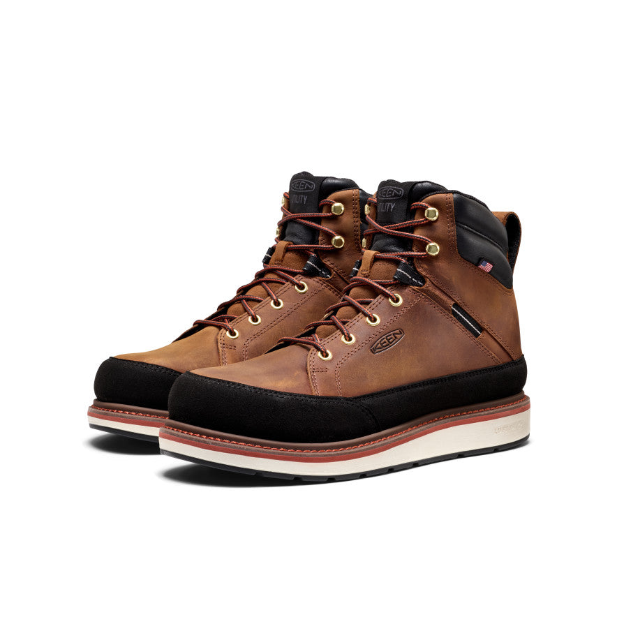 Men's Liberty Racer 6" Waterproof Work Boot (Carbon Toe)  |  Bison/Black