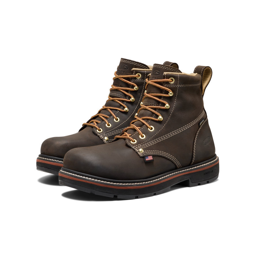 Men's Liberty 6" Waterproof 90° Heel Boot (Carbon Toe)  |  Coffee Bean/Black