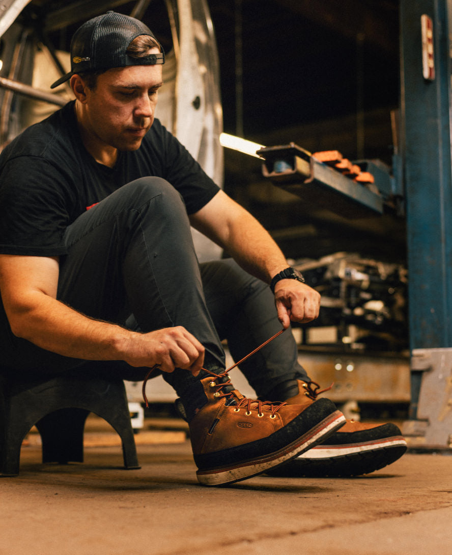 Men's Liberty Racer 6" Waterproof Work Boot (Carbon Toe)  |  Bison/Black