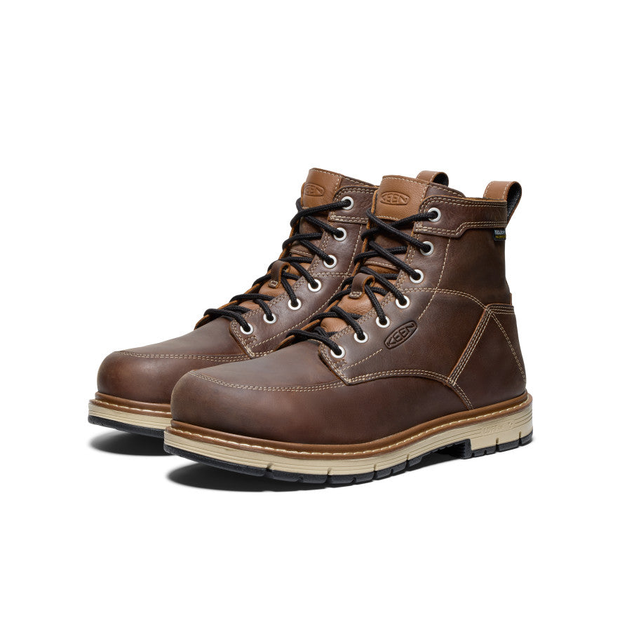 Men's San Jose 6" Waterproof 90° Heel Boot (Aluminum Toe)  |  Bison/Black