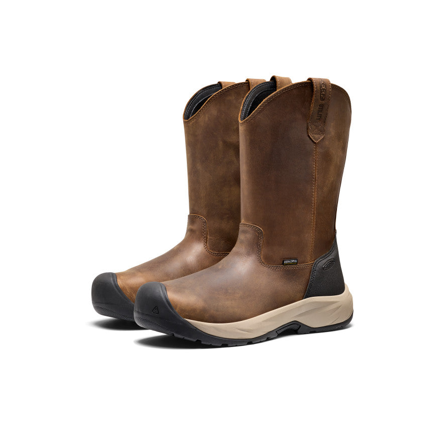 image|one|both|both|Men's Highframe Pull-On Waterproof Work Boot (Steel Toe) - Pair Angle Image