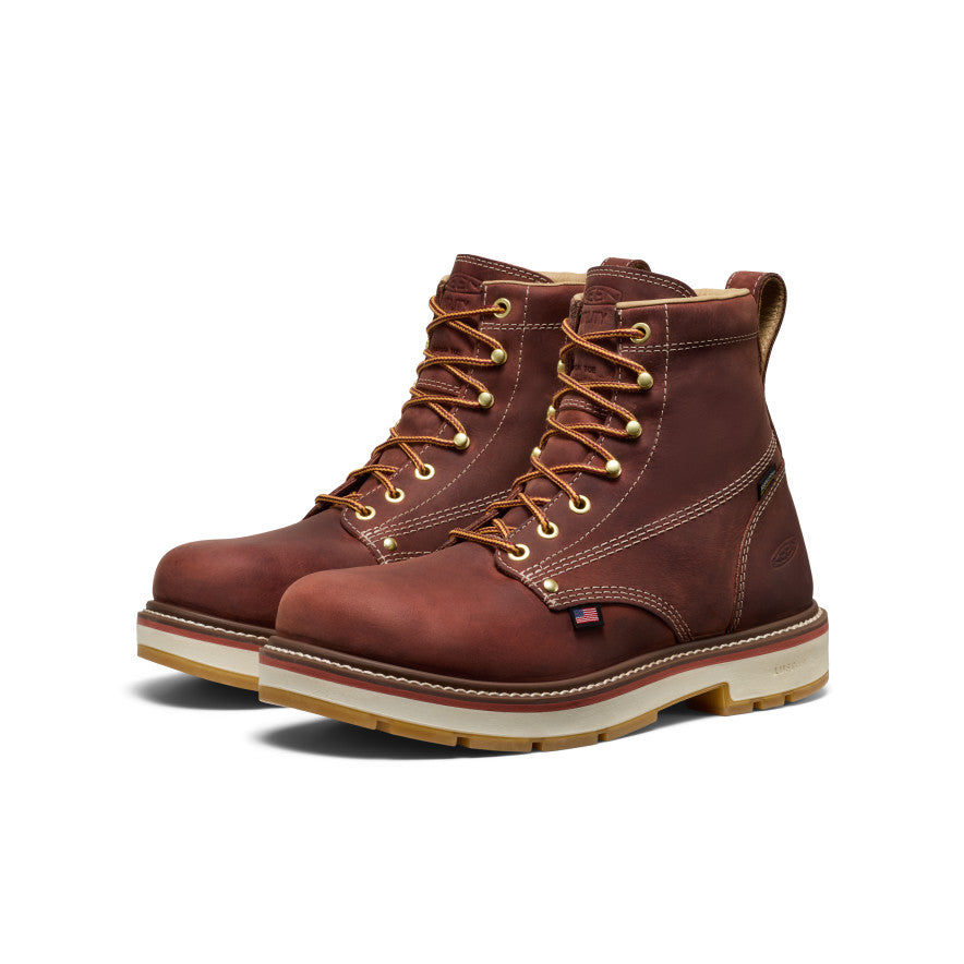 Men's Liberty 6" Waterproof 90° Heel Boot (Carbon Toe)  |  Bombay Brown/Gum