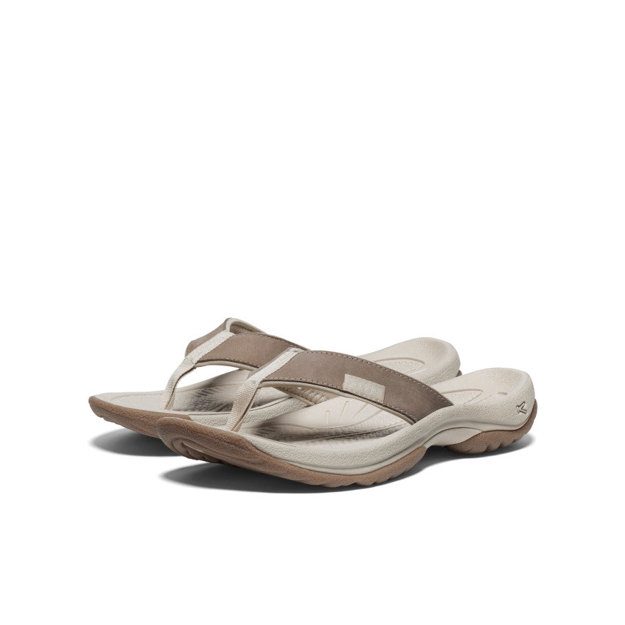 image|one|both|both|Women's Kona Leather Flip-Flop - Pair Angle Image