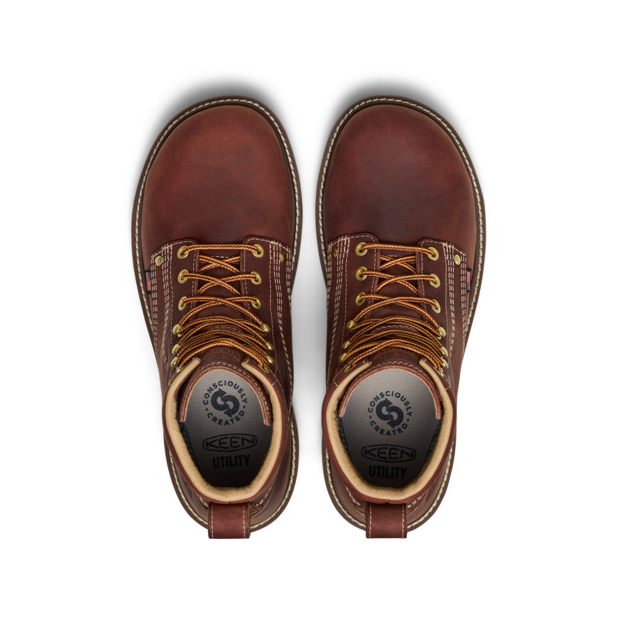 Men's Liberty 6" Waterproof 90° Heel Boot (Carbon Toe)  |  Bombay Brown/Gum