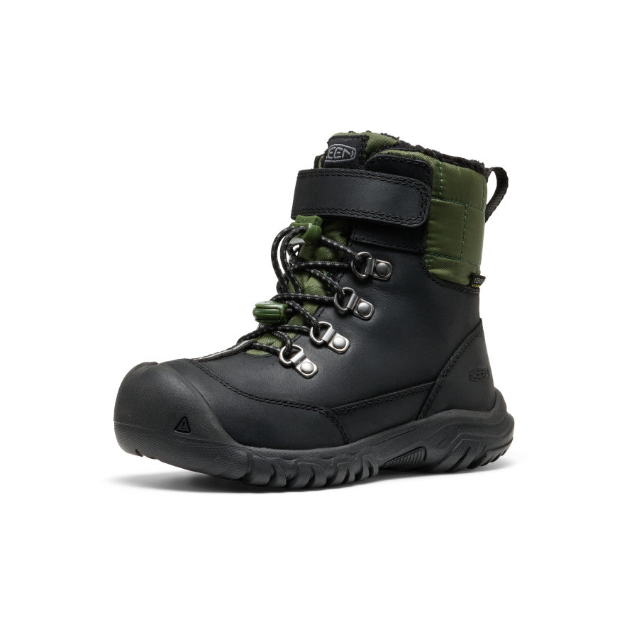 Little Kids' Kanibou Waterproof Winter Boot  |  Black/Bronze Green