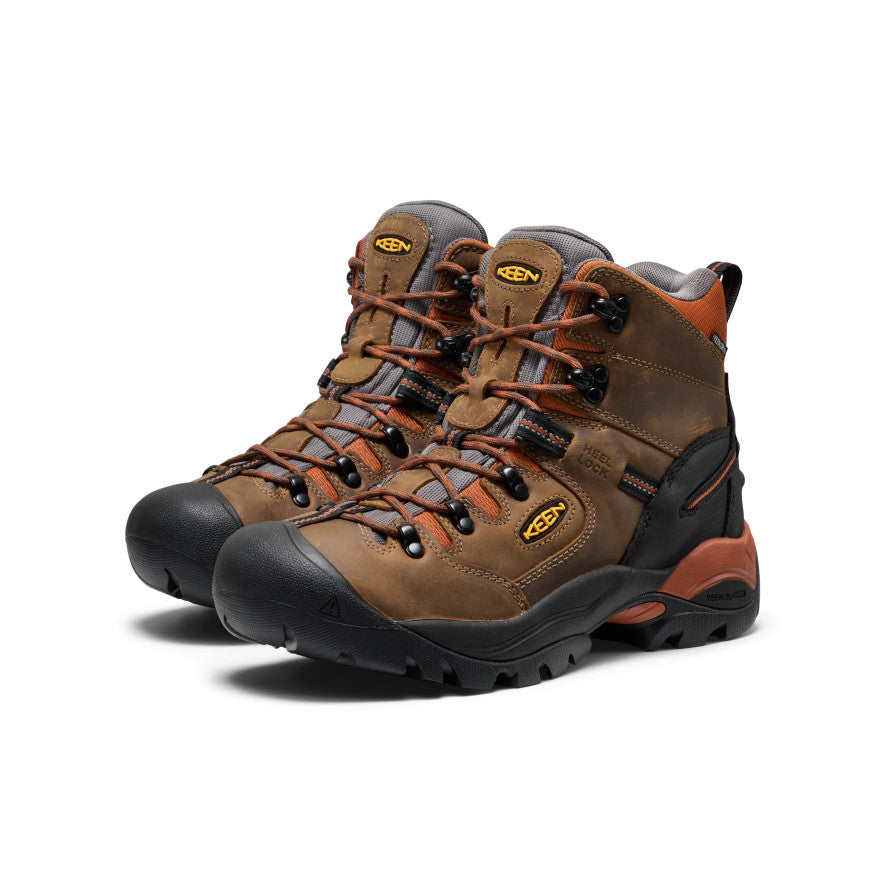 Men's Pittsburgh Energy 6" Waterproof Boot (Soft Toe)  |  Cascade Brown/Black