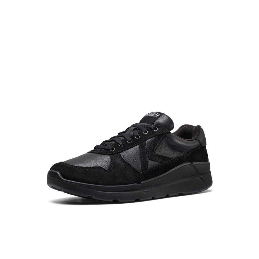 Men's KM2 Leather Jogger  |  Black/Black